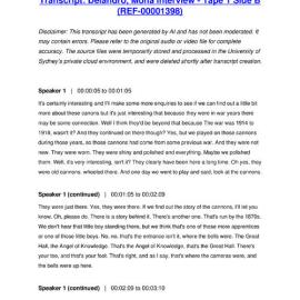 Delandro, Mona Interview - Tape 1 Side B - Transcript