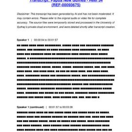 Papua New Guinea - Reel 34 - Transcript