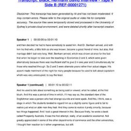 Black, Hermann David Interview - Tape 4 Side B - Transcript