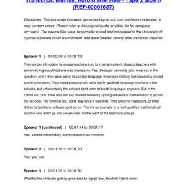 Mulhall, Harold Interview - Tape 2 Side A - Transcript