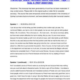 Black, Hermann David Interview - Tape 11 Side A - Transcript