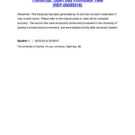 Open Day Promotion 1988 - Transcript