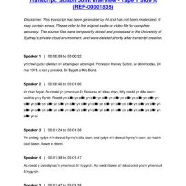 Sutton Joint Interview - Tape 1 Side A - Transcript