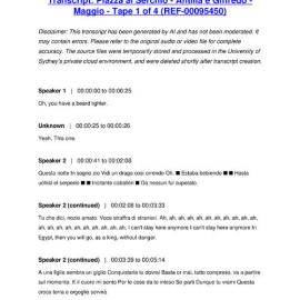 Piazza al Serchio - Antilla e Giffredo - Maggio - Tape 1 of 4 - Transcript