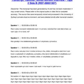 Hammer, Alfred Gordon Interview - Tape 2 Side B - Transcript