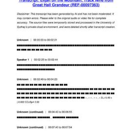 Elijah on the Mountain, Track Nine from Great Hall Grandeur - Transcript