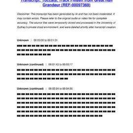 Toccata, Track Fifteen from Great Hall Grandeur - Transcript