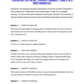 La Pia de' Tolomei - Maggio - Tape 2 of 2 - Transcript