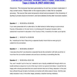 Connell, William (Bill) Fraser Interview - Tape 2 Side B - Transcript