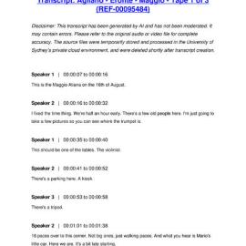 Agliano - Eronte - Maggio - Tape 1 of 3 - Transcript