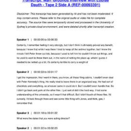 Marr Grounds Interview with Louise Dauth - Tape 2 Side A - Transcript