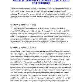 Sutton Joint Interview - Tape 1 Side B - Transcript