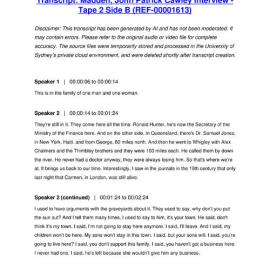 Madden, John Patrick Cawley Interview - Tape 2 Side B - Transcript