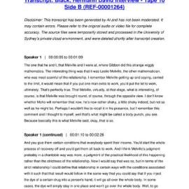 Black, Hermann David Interview - Tape 10 Side B - Transcript