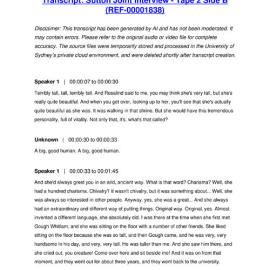 Sutton Joint Interview - Tape 2 Side B - Transcript