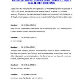 Griffin, Charles David Interview - Tape 1 Side B - Transcript