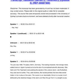 Radiation (Series 5) - Dosimetry (Episode 5) - Transcript