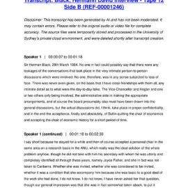 Black, Hermann David Interview - Tape 12 Side B - Transcript