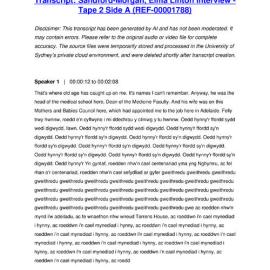 Sandford-Morgan, Elma Linton Interview - Tape 2 Side A - Transcript