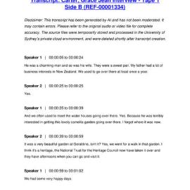 Carter, Grace Jean Interview - Tape 1 Side B - Transcript