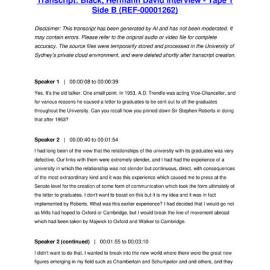 Black, Hermann David Interview - Tape 1 Side B - Transcript