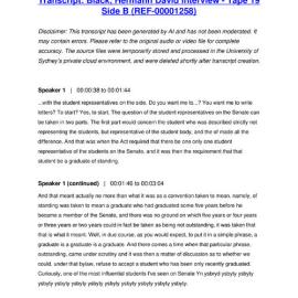 Black, Hermann David Interview - Tape 19 Side B - Transcript