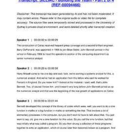 SILLIAC - Building the Team - Part 2 of 4 - Transcript