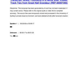 Grave - Concerto in D Minor after Vivaldi, Track Two from Great Hall Grandeur - Transcript