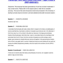 Still, Jack Leslie Interview - Tape 3 Side B - Transcript