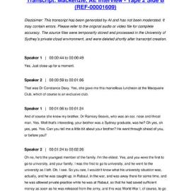 Mackenzie, AE Interview - Tape 2 Side B - Transcript