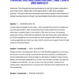 Still, Jack Leslie Interview - Tape 1 Side B - Transcript