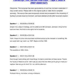 Hill, James Interview - Tape 2 Side A - Transcript