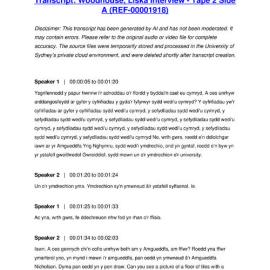 Woodhouse, Liska Interview - Tape 2 Side A - Transcript