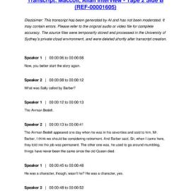 Maccoll, Allan Interview - Tape 2 Side B - Transcript