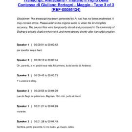 Antisciana - Tristano Il Figlio Della Contessa di Giuliano Bertagni - Maggio - Tape 3 of 3 - Transcript