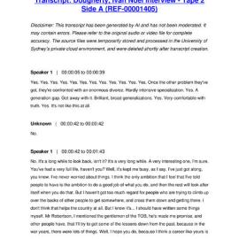 Dougherty, Ivan Noel Interview - Tape 2 Side A - Transcript