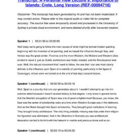 A Personal View Lecture 9: Importance of Islands: Crete, Long Version - Transcript