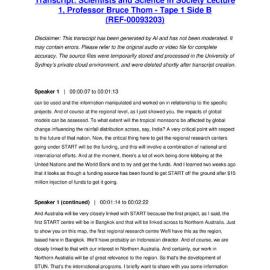 Scientists and Science in Society Lecture 1, Professor Bruce Thom - Tape 1 Side B - Transcript