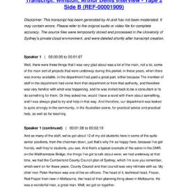 Winston, Arthur Denis Interview - Tape 2 Side B - Transcript