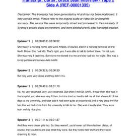 Carter, Grace Jean Interview - Tape 2 Side A - Transcript