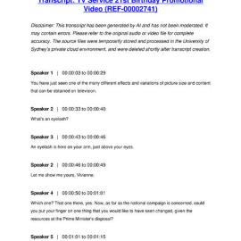 TV Service 21st Birthday Promotional Video - Transcript