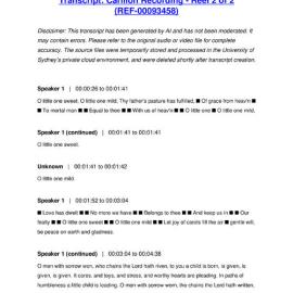 Carillon Recording - Reel 2 of 2 - Transcript