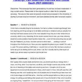 Pam Debenham Interview with Louise Dauth - Transcript