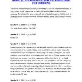 Ken Bolton Interview with Louise Dauth - Transcript