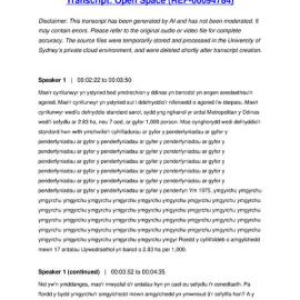 Open Space - Transcript