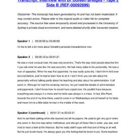 Interview with Dr Doreen Bridges - Tape 2 Side B - Transcript