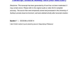 Emus at Nowley Farm - Transcript