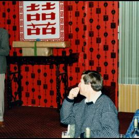 Peter Valder, Ian and Desalie Hume at Peter Valder's Farewell