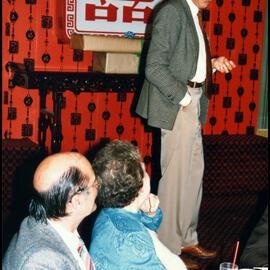 John and Mary Thomson and Peter Valder at his Farewell