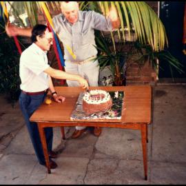 Cutting the Cake at Henry Dos Reis' 50th Birthday Celebrations